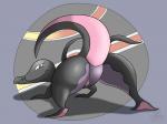 all_fours ass_up butt female feral long_tail looking_back presenting presenting_hindquarters raised_tail smile snout solo tail tailbutt tapering_tail thick_tail thick_thighs wide_crotch wafflefox nintendo pokemon generation_7_pokemon pokemon_(species) salazzle 2016 4:3 shaded signature