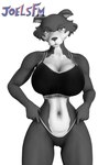 anthro big_breasts bra breasts clothing female looking_at_viewer panties solo underwear joellovejuno bluejuicyjuice_(modeler) ludexus_(modeler) beastars juno_(beastars) canid canine canis mammal wolf 2025 3d_(artwork) absurd_res black_and_white digital_media_(artwork) greyscale hi_res monochrome source_filmmaker_(artwork)