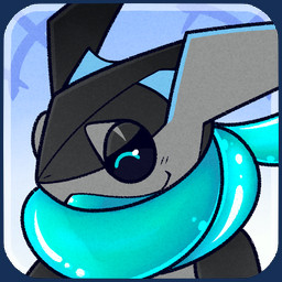 anthro black_sclera blue_body blue_eyes blue_markings blue_tongue blush blush_lines ear_markings eyes_closed grey_body grey_skin happy long_tongue male male_anthro markings multicolored_body scar solo tongue tongue_out lemonmenace nintendo pokemon pokemon_mystery_dungeon spike_chunsoft fan_character side_b side_beta_(greninja) amphibian frog generation_6_pokemon greninja pokemon_(species) shiny_pokemon 1:1 2024 digital_media_(artwork) headshot_portrait portrait