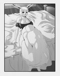 54321awesome absurd_res anthro anthro_pred anthro_prey beastars bed belly big_belly big_breasts breasts canid canine canis cleavage clothed clothing female female_pred fully_inside furniture haru_(beastars) hi_res huge_belly hyper hyper_belly lagomorph legoshi_(beastars) leporid long_ears male male_prey mammal monochrome on_bed oral_vore rabbit same_size_vore sitting sitting_on_bed vore wolf