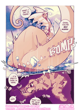 ambiguous_gender bodily_fluids cervical_contact cervix dialogue duo facesitting female feral fully_inside genital_fluids genitals internal internal_vaginal living_insertion open_mouth sitting_on_another size_difference sound_effects text unbirthing vaginal vaginal_fluids vore vulva conditional_dnp insomniacovrlrd nintendo pokemon aurorus fossil_pokemon generation_1_pokemon generation_6_pokemon growlithe pokemon_(species) comic english_text