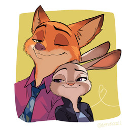 anthro clothing collared_shirt duo female head_on_shoulder jacket male male/female necktie one_eye_closed purple_eyes romantic romantic_couple shirt smile topwear tomoe00022 disney zootopia judy_hopps nick_wilde canid canine european_rabbit fox lagomorph leporid mammal oryctolagus rabbit red_fox true_fox 1:1 colored digital_media_(artwork) hi_res