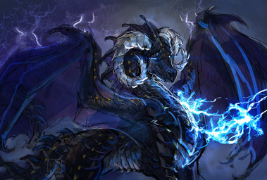 ambiguous_gender black_body blue_eyes bodily_fluids claws crying curved_horn dragon_tail dragon_wings electricity feral grey_body horn lightning membrane_(anatomy) membranous_wings nude scale_plates scales solo storm tail tears ventral_scales wings wound_on_chest wounded mab mythology zeriah_(bahumot) dragon mythological_creature mythological_scalie scalie