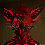 1:1 2023 3d_(artwork) 3d_scanned_background anthro artist_name big_ears black_body black_fur blender_(artwork) blender_cycles canid canine digital_media_(artwork) fennec_fox fox fur hair highlights_(coloring) hybrid looking_away male mammal portrait red_body red_eyes red_fur red_hair red_highlights redclaws redicclyonic rexouium selfie solo true_fox whiskers