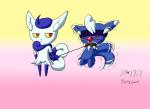 anthro bdsm bondage bound duo female fur male wet punkydreamer nintendo pokemon generation_6_pokemon meowstic pokemon_(species) 2014 absurd_res hi_res