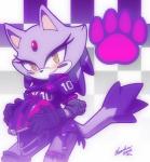 2014 amber_eyes anthro black_nose blaze_the_cat blush boots breasts cat cleavage clothed clothing eye_patch eyewear feline female fur gloves hair hat heels high_heels jacket looking_at_viewer mammal nancher pants purple_fur purple_hair sega shirt short_hair smile solo sonic_(series) standing two_tone_hair white_fur
Rating: Safe
Score: 7
User: Robinebra
Date: January 31, 2014