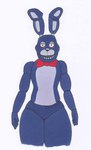 bow_tie long_ears looking_at_viewer machine male pink_eyes purple_body red_bow_tie simple_background solo thick_thighs white_background wide_hips lovemet123_(lovemet_room) five_nights_at_freddy's scottgames bonnie_(fnaf) lagomorph leporid mammal rabbit robot absurd_res hi_res