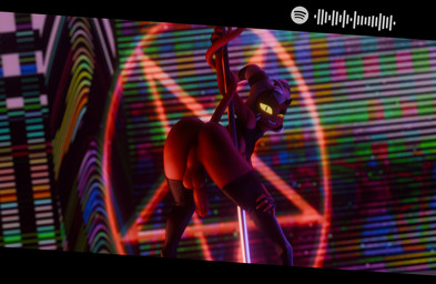 ass_up clothing dancing demonic femboy feminine flexible glitch glowing glowing_eyes hair horn latex legwear looking_at_viewer male occult_symbol one_eye_closed pentagram pole red_body red_skin solo stripper stripper_pole symbol teasing teasing_viewer thigh_highs white_hair white_horn wink winking_at_viewer yellow_eyes king_crook valorlynz_(modeler) hellaverse helluva_boss moxxie_(helluva_boss) demon 3d_(artwork) digital_media_(artwork) hi_res