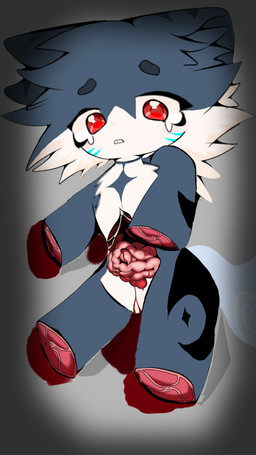 ambiguous_gender anthro blood bodily_fluids disability gore guts intestines organs solo yuwuyu yiyi 9:16 hi_res