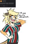 anthro blonde_hair brasil brazil breasts clothed clothed_anthro clothed_female clothing female female_anthro hair soccer solo sport text capaoculta flamengo alma_(capaoculta) cheetah felid feline king_cheetah mammal 2021 english_text hi_res