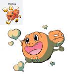 alternate_species ambiguous_gender charmander duo fakemon fusion generation_1_pokemon happy heart_symbol hybrid nintendo open_mouth orange_body pokemon pokemon_(species) pokemon_fusion simple_background smile teeth tongue unknown_artist weezing white_background