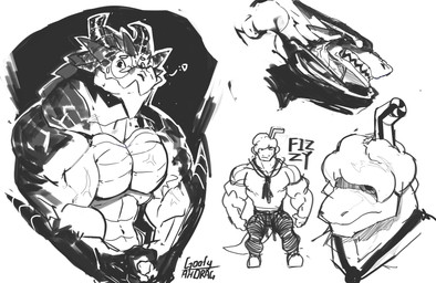2_horns angry anthro biceps big_muscles bodily_fluids bottomwear clothed clothing countershade_scales countershade_torso countershading duo emoticon eyebrows eyewear fully_clothed glasses hair head_accessory head_horn head_ridge horn kerchief looking_aside looking_at_viewer male muscular neckerchief neckwear nervous nervous_sweat nude open_mouth pants pecs scales scarf shirt simple_background sweat tail teeth text topwear vein veiny_muscles wearing_glasses white_background goofyahdragons mythology dragon mythological_creature mythological_scalie scalie unknown_species 2024 artist_name character_name full-length_portrait greyscale half-length_portrait headshot_portrait hi_res monochrome portrait