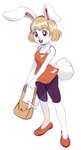 anthro bag biped black_eyes black_nose brown_eyes closed_smile clothed clothing female floppy_ears fluffy fluffy_tail hair holding_bag holding_object mouth_closed scut_tail short_tail simple_background smile solo standing tail white_background white_sclera flavia-elric one_piece carrot_(one_piece) lagomorph leporid mammal rabbit 2020 absurd_res digital_media_(artwork) hi_res