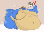 anthro belly big_moobs biped blush clothing hat headgear headwear male moobs morbidly_obese musk musk_clouds navel obese overweight overweight_male solo straw_hat onetonhalfshell link's_awakening nintendo the_legend_of_zelda sale_(tloz) alligator alligatorid crocodilian reptile scalie hi_res