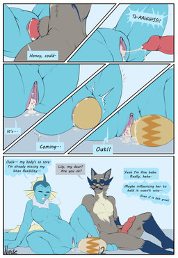 animal_genitalia anthro balls big_breasts blue_body blush bodily_fluids breast_grab breast_squish breasts cum cum_drip cum_from_vagina cum_in_vagina cum_inside dialogue doggystyle dripping dripping_vulva drooling duo egg feet female female_on_top from_behind_position from_front_position fur genital_fluids genitals grey_body grey_fur grinding hand_on_breast heart_eyes heart_symbol kissing kissing_while_penetrated kissing_while_penetrating knot knotting licking lying male male/female melting merge_transformation merging mind_alteration missionary_position nude nude_female on_back on_top oral oviposition pawpads penetration penile penis penis_lick pokemon_egg pokemorph red_eyes saliva saliva_drip saliva_on_penis saliva_on_tongue saliva_string scent sex sheath shy sitting sky sniffing soles spread_legs spreading squish surprise_nudity surprised text toes tongue vaginal vaginal_fluids vaginal_oviposition vaginal_penetration vulva wet narusewolf nintendo pokemon lily_(marx) lin_(marx) max_(marx) canid canine eeveelution generation_1_pokemon generation_8_pokemon mammal pokemon_(species) shiny_pokemon thievul vaporeon comic english_text hi_res multiple_scenes url