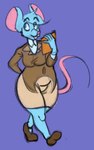 2023 5:8 anthro biped blue_body blue_eyes blue_fur blue_hair bottomwear breasts brown_clothing brown_topwear brown_vest buckteeth clipboard clothed clothed_anthro clothed_female clothing colored digital_drawing_(artwork) digital_media_(artwork) female female_anthro fur hair hi_res holding_clipboard holding_object mammal mia_mouse mouse mouse_ears mouse_tail murid murine pencil_skirt pink_inner_ear pink_nose pink_tail rodent simple_background skirt solo tail tan_bottomwear tan_clothing tan_skirt teeth theoligarche topwear vest