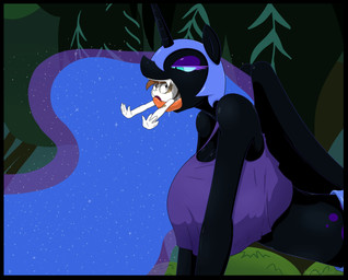 2014 angelthecatgirl anthro anthrofied blue_eyes brown_hair clothing duo equine female friendship_is_magic hair half-closed_eyes helmet horn horse long_hair male mammal my_little_pony nightmare_moon_(mlp) open_mouth outside pipsqueak_(mlp) pony saliva straight teeth tongue vorarephilia wings
Rating: Questionable
Score: 7
User: lemongrab
Date: April 20, 2014