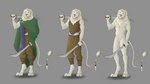 anthro cloak clothed clothing male mane medieval medieval_armor medieval_clothing melee_weapon naturally_censored nude ranger simple_background solo sword weapon joerat felid feline lion mammal pantherine 16:9 4k absurd_res hi_res model_sheet widescreen