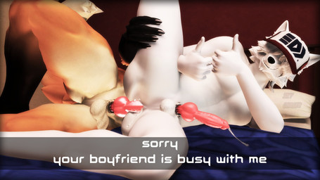 anal anal_penetration animal_genitalia animal_penis anthro balls bed bodily_fluids canine_genitalia canine_penis clothing cum duo ejaculation furniture genital_fluids genitals gesture hair hair_over_eye hand_gesture hat headgear headwear infidelity male male/male male_penetrated male_penetrating male_penetrating_male penetration penis sex smile text thumbs_up sky_chaser artic_breeze_(sky_chaser) wolf_(petruz) canid canine canis mammal wolf 16:9 3d_(artwork) digital_media_(artwork) hi_res source_filmmaker_(artwork) widescreen