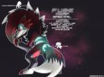 ambiguous_gender anthro fusion pokemon_fusion smile solo text dragonith fakemon nintendo pokemon generation_5_pokemon generation_7_pokemon lycanroc midnight_lycanroc pokemon_(species) zoroark 2019 english_text