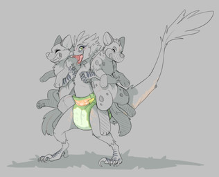 anthro claws clothed clothing diaper diaper_only feathered_tail feathers green_eyes happy holding_object male open_mouth pawpads plushie printed_diaper scaled_hands smile solo standing stitch_(sewing) tail toe_claws tongue topless wearing_diaper bubblepuppers alexian dinosaur dromaeosaurid feathered_dinosaur feathered_scalie prehistoric_species reptile saurischian scalie theropod velociraptor 2026 absurd_res digital_drawing_(artwork) digital_media_(artwork) hi_res