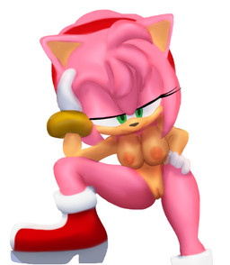 anthro big_breasts boots breasts clothing female footwear fur genitals gloves green_eyes hand_on_hip handwear navel nipples nude pink_body pink_fur shoes simple_background solo step_pose vulva white_background aerosin sega sonic_the_hedgehog_(series) amy_rose eulipotyphlan hedgehog mammal 2025 absurd_res hi_res