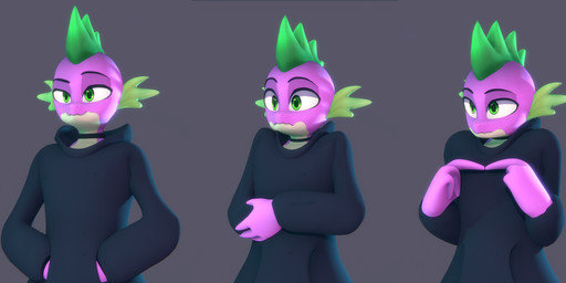anthro biped clothed clothing hoodie male scales solo topwear khyranat friendship_is_magic hasbro my_little_pony mythology spike_(mlp) dragon mythological_creature mythological_scalie scalie 2025 3d_(artwork) absurd_res digital_media_(artwork) hi_res