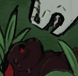 ambiguous_gender black_teeth bodily_fluids duo feral looking_up lying nervous nervous_sweat on_back open_mouth plant red_body red_eyes size_difference sweat sweatdrop teeth teeth_showing mvmvrkio rain_world videocult lover_(mvmvrkio) sidestep_(mvmvrkio) black_lizard_(rain_world) lizard_(rain_world) slugcat colored digital_drawing_(artwork) digital_media_(artwork) signature