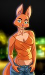 anthro breasts clothed clothing eyebrow_piercing facial_piercing female fur green_eyes looking_at_viewer orange_body orange_fur piercing pose smile solo topwear cueliton dreamworks electronic_arts need_for_speed the_bad_guys diane_foxington canid canine fox mammal digital_media_(artwork) hi_res