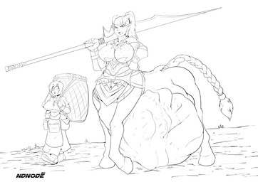 armor belly big_belly big_breasts breasts female female_pred group horn overweight simple_background taur_pred unbirthing vaginal vore weapon white_background ndnode european_mythology greek_mythology mythology centaur equid equid_taur human humanoid_taur mammal mammal_taur taur 2020 absurd_res hi_res monochrome