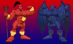 5_toes abs accessory armband barazoku beard big_penis claws cock_ring duo facial_hair feet flexing flexing_bicep genitals hair humanoid_feet jewelry legband male male/male mature_male melee_weapon muscular muscular_male nipples pecs penis penis_accessory penis_jewelry plantigrade polearm sceptre split_form staff toes weapon timreet disney disney's_aladdin chernabog_(disney) jafar_(disney) demon genie humanoid absurd_res hi_res