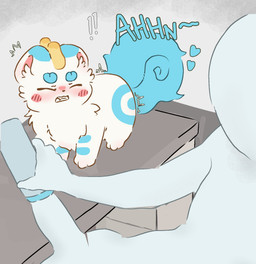 all_fours ambiguous_gender anal anal_penetration blue_body blue_fur blush bodily_fluids curious duo faceless_character faceless_human feral fluffy fluffy_tail fur genitals lying male male/ambiguous non-euclidean_sex paws penetrable_sex_toy penetration penis red_cheeks round_ears sex sex_toy shaking simple_coloring standing tail tears trembling white_body white_fur izih asian_mythology fabulous_beasts fenz_(studio) mythology tianlu_(fabulous_beasts) human mammal mythological_creature pixiu colored comic hi_res