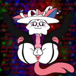<:3 anal_request anus begging begging_for_rimming begging_for_sex blush blush_lines bow_ribbon butt clothing cosmic_background dialogue erection femboy food food_fetish food_on_butt food_play genitals hat headgear headwear legs_above_head legs_over_shoulders lingerie looking_at_viewer male oral_request pattern_background penis pink_anus pose presenting presenting_anus presenting_hindquarters purple_clothing purple_eyes purple_sweater purple_topwear requesting ribbons rimming_request sex_request simple_background solo space space_background sugar sugar_on_anus sweater text text_background topwear wall_of_text white_body white_clothing white_hat white_headwear duskdaminal duskerburger nintendo pokemon lukeribbonz eeveelution generation_6_pokemon pokemon_(species) sylveon 1:1 english_text hi_res