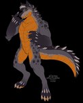 4_toes 5_fingers anthro digitigrade featureless_crotch feet fingers fur male simple_background solo toes transparent_background yellow_eyes kittydee saleos crocodilian hybrid hyena mammal reptile scalie 2021 alpha_channel digital_media_(artwork) hi_res