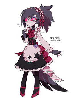 anthro beak clothed clothing feathers female maid_headdress maid_uniform simple_background solo tail tail_feathers uniform white_background enaic31 hellaverse helluva_boss octavia_(helluva_boss) avian avian_demon bird bird_demon demon owl owl_demon absurd_res hi_res