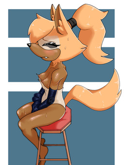 anthro areola blue_clothing bottomwear breasts brown_body brown_fur brown_nipples clothed clothing eyes_closed female fur glistening glistening_body glistening_breasts hair long_hair multicolored_body nipples ponytail solo tail topless topless_anthro topless_female two_tone_body yellow_body yellow_fur 0zi idw_publishing sega sonic_the_hedgehog_(comics) sonic_the_hedgehog_(idw) sonic_the_hedgehog_(series) whisper_the_wolf canid canine canis mammal wolf hi_res