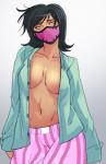 black_hair blush breasts female hair looking_at_viewer mask not_furry solo unknown_artist mortal_kombat mileena edenian humanoid hybrid monster monstrous_humanoid tarkatan hi_res