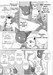 anthro clothed clothing comic dialogue domestic_cat english_text felid feline felis female greyscale hi_res male male/female mammal mikaduki_karasu monochrome mouse murid murine open_mouth rodent smile text