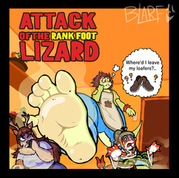 5_toes anthro apron barefoot clothing countershade_feet countershading covering_nose dirty dirty_feet extreme_size_difference feet female foot_fetish foot_focus group humanoid_feet imminent_stomp larger_female micro musk oblivious plantigrade running scared size_difference smaller_female smelly smelly_feet soles stink_fumes text thought_bubble toes trio blarf022 amur_carp aquatic carp cyprinid cypriniform deer fish koi lizard mammal reptile scalie typical_carp 2025 absurd_res english_text hi_res
