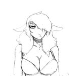 1:1 anthro bovid caprine clothing domestic_sheep female hi_res hladilnik jane_doe_(hladilnik) lingerie mammal monochrome sheep solo underwear