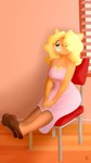 5_toes anthro chair clothing colored_nails dress feet female foot_fetish foot_focus furniture humanoid_feet humanoid_hands legwear nails pantyhose plantigrade smile soles solo toes digiqrow activision crash_bandicoot_(series) tawna_bandicoot bandicoot mammal marsupial absurd_res hi_res