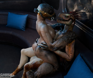 3_fingers anthro anthro_on_bottom arm_quills balls big_balls big_breasts breasts brown_body brown_scales butt digitigrade duo eye_contact feet female female_on_anthro female_on_top fingers from_front_position furniture genitals hand_on_hip hand_on_shoulder high-angle_view inside interspecies looking_at_another male male/female male_anthro male_on_bottom mask mastery_position nipples non-mammal_breasts nude on_bottom on_sofa on_top pecs pillow plantigrade quill_hair red_quills scales sex sharp_teeth side_view sitting sofa tan_body tan_scales teeth toes wearing_mask window gabrielarchgod pickle_juice_(modeler) halo_(series) microsoft xbox_game_studios alien ibie'shan kig-yar scalie unggoy 3d_(artwork) colored digital_media_(artwork) hi_res