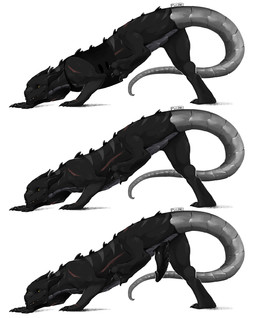animal_genitalia arm_scar black_body black_penis chest_scar clothing cybernetics erection feral genital_slit genitals grey_body horn looking_at_viewer machine male penis raised_leg scar shirt simple_background smile solo standing teeth topwear white_background yellow_eyes i-psilone mythology thal_verscholen cyborg dragon mythological_creature mythological_scalie scalie 2019 hi_res multiple_images