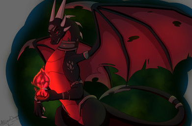 4_fingers accessory anthro blade bracelet butt dark female fingers fire horn jewelry multi_horn necklace solo tail tail_blade tattoo text weapon_tail wings apollyondragon activision european_mythology mythology spyro_the_dragon corrupt_cynder cynder dragon mythological_creature mythological_scalie scalie western_dragon 2023 digital_drawing_(artwork) digital_media_(artwork) hi_res signature