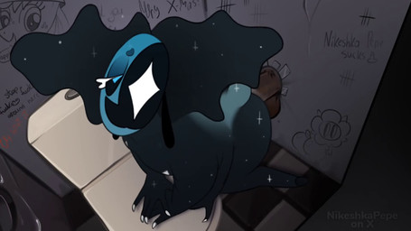 anal anal_penetration balls bathroom big_penis black_sclera blue_eyes bodily_fluids brown_balls brown_penis claws disembodied_penis duo erection eyelashes femboy finger_claws from_behind_position genital_fluids genitals glory_hole human_on_humanoid human_penetrating human_penetrating_humanoid human_penetrating_male humanoid_focus humanoid_penetrated interspecies male male/male male_on_human male_penetrated male_penetrating male_penetrating_male mask_face not_furry open_mouth penetration penis precum sex short_tail smile solo_focus sound_effects tail tally_marks text toilet unusual_eyes white_claws nikeshka sound_warning blushcrunch_studio dandy's_world roblox astro_(dandy's_world) human humanoid mammal toon_(dandy's_world) 16:9 2d_animation animated english_text frame_by_frame hi_res short_playtime sound video widescreen