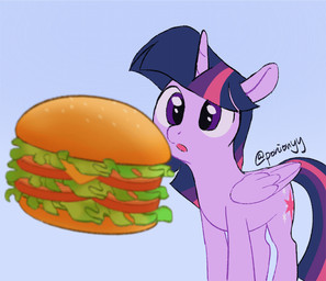 awestruck burger cheese dairy_products female feral food fruit hair hair_bun horn lettuce open_mouth plant simple_background solo tomato vegetable wings ponionyy friendship_is_magic hasbro my_little_pony mythology twilight_sparkle_(mlp) equid equine mammal mythological_creature mythological_equine winged_unicorn 2_frame_animation animated
