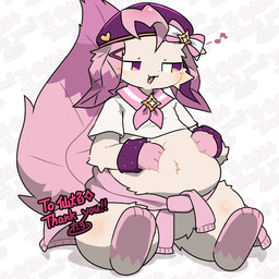 anthro asian_clothing beret clothing east_asian_clothing femboy fur hat headgear headwear japanese_clothing japanese_school_uniform male pink_body pink_fur school_uniform serafuku slightly_chubby slightly_chubby_male solo uniform tontaro nintendo pokemon yume_(sylvpak) eeveelution generation_4_pokemon leafeon pokemon_(species) 1:1 animated