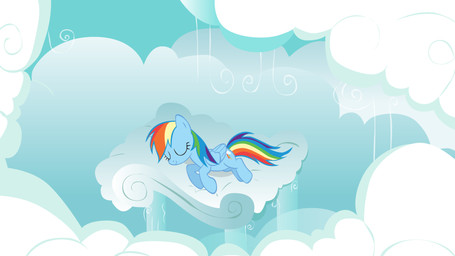 cloud cutie_mark feathered_wings feathers female feral frutiger_metro happy multicolored_tail sleeping smile solo tail wings unknown_artist friendship_is_magic hasbro my_little_pony mythology rainbow_dash_(mlp) equid equine mammal mythological_creature mythological_equine pegasus 16:9 hi_res source_request wallpaper widescreen