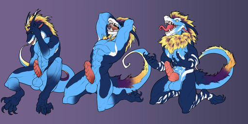 anthro balls base_one_layout basic_sequence bodily_fluids claws cum fangs genital_fluids genitals knot linear_sequence male mane one_row_layout pain penis possession ridges solo tail teeth three_frame_image three_frame_sequence transformation transformation_sequence hukkahurja mythology teryx_commodore dragon mythological_creature mythological_scalie scalie absurd_res hi_res sequence