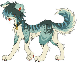 ambiguous_gender dripping_tongue feral feral_with_hair floppy_ears hair hair_over_eyes solo sparklefur standing stripes tongue tongue_out conditional_dnp dethtwink canid canine canis domestic_dog mammal aliasing digital_media_(artwork)